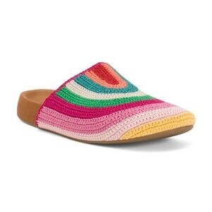 The Sak Bolinas Crochet Clog Women's Shoe's Slip on Mules Rainbow Rare Sz 6 NIB!